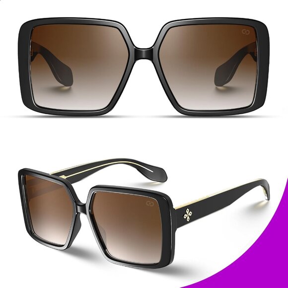 Oversized Square Sunglasses Womens Big Large Wide Designer Trendy Fashion main image 4